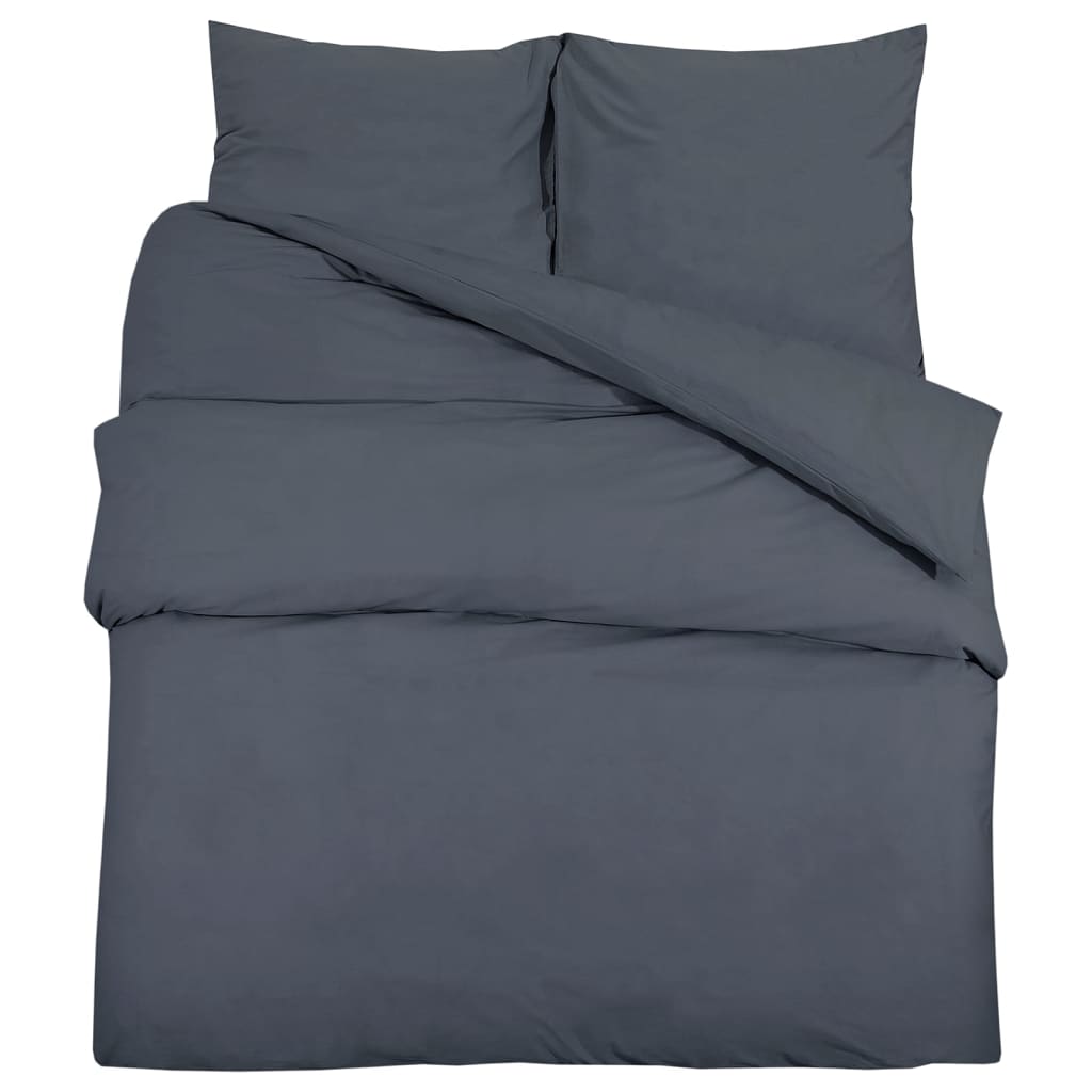 Sengesett antrasitt 155x220 cm bomull