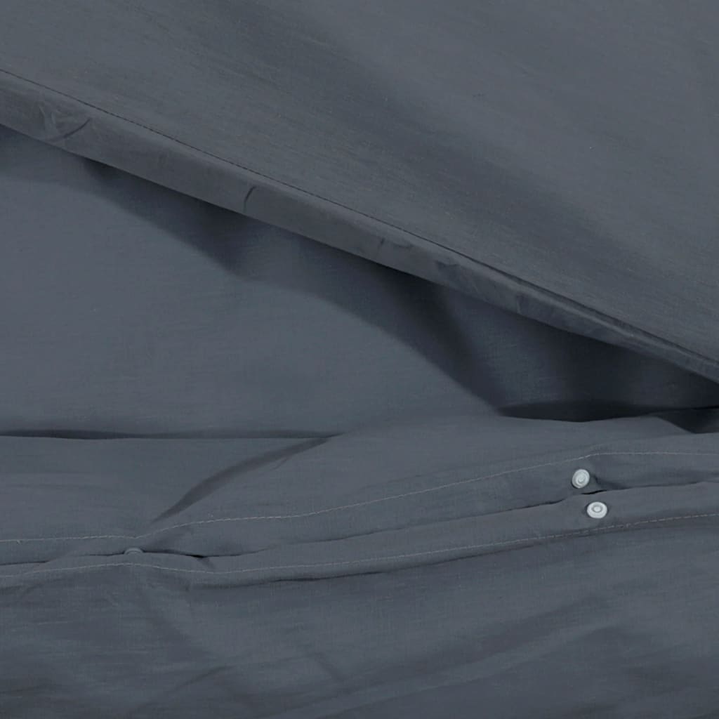 Sengesett antrasitt 155x220 cm bomull