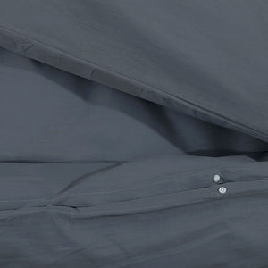 Sengesett antrasitt 155x220 cm bomull