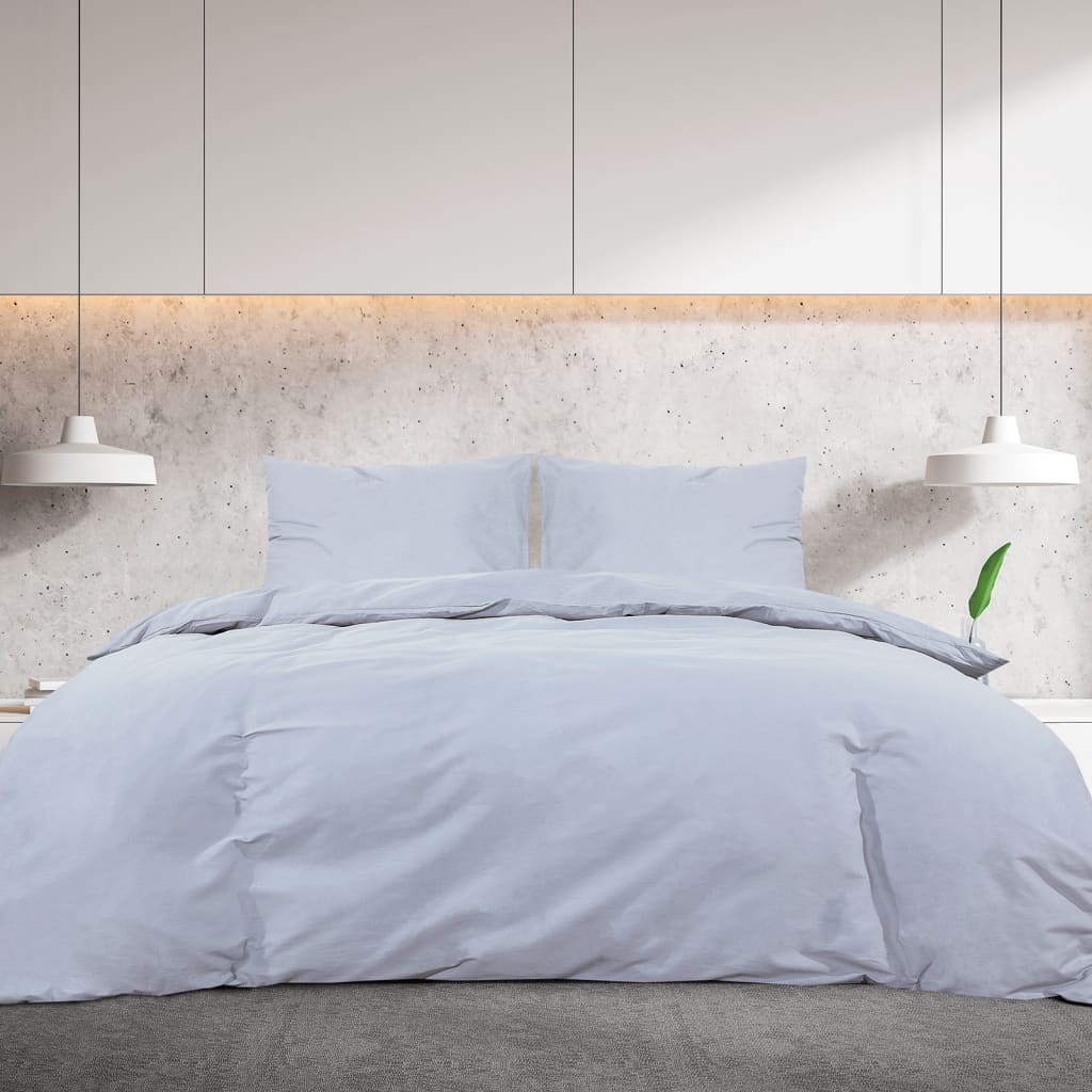 Sengesett grå 260x220 cm bomull