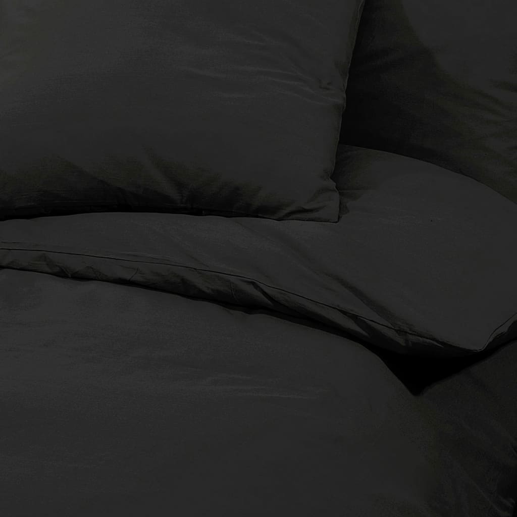 Sengesett svart 240x220 cm bomull