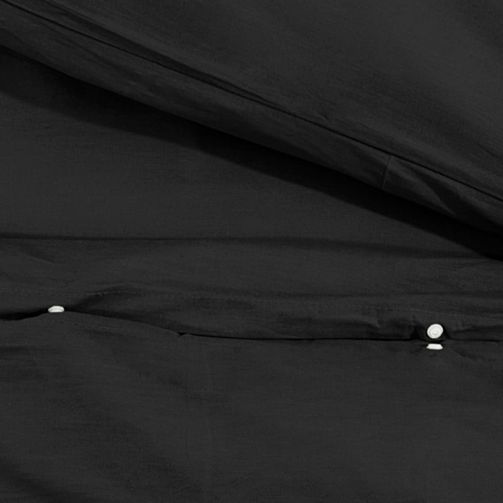 Sengesett svart 240x220 cm bomull