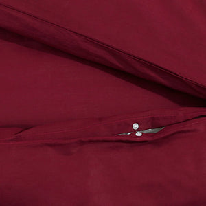 Sengesett burgunder 155x220 cm bomull