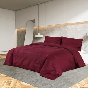 Sengesett burgunder 155x220 cm bomull
