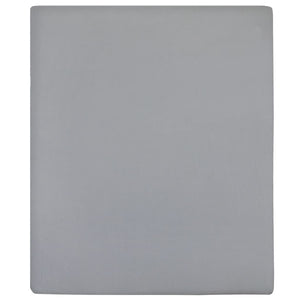 Jersey sheet gray 140x200 cm cotton