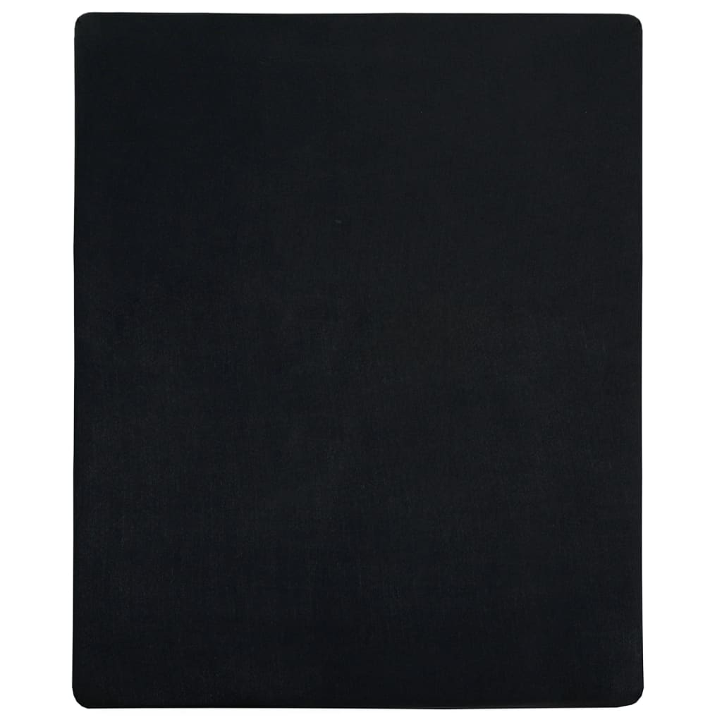 Jersey sheet black 90x200 cm cotton