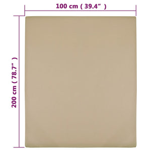 Jersey sheet grey-brown 100x200 cm cotton