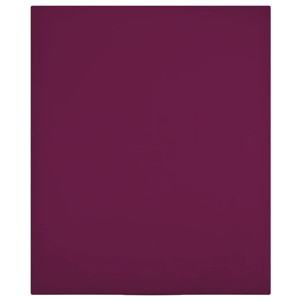 Jersey sheet burgundy 180x200 cm cotton
