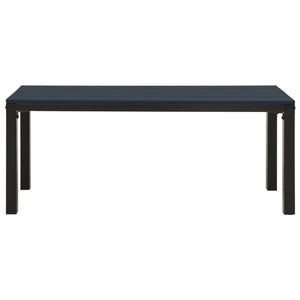 Hagebenk 110 cm stål og WPC svart