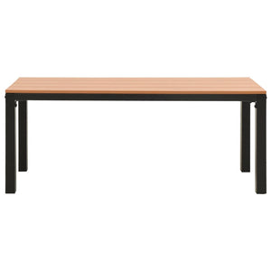 Hagebenk 110 cm stål og WPC brun og svart