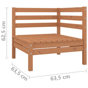 2-seters hagesofa honningbrun heltre furu