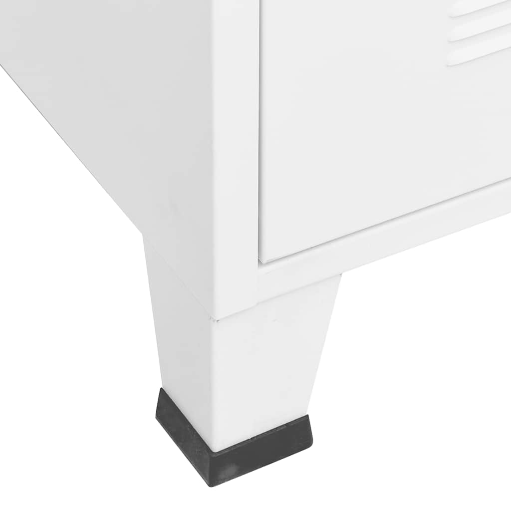 Industriell kommode hvit 78x40x93 cm metall