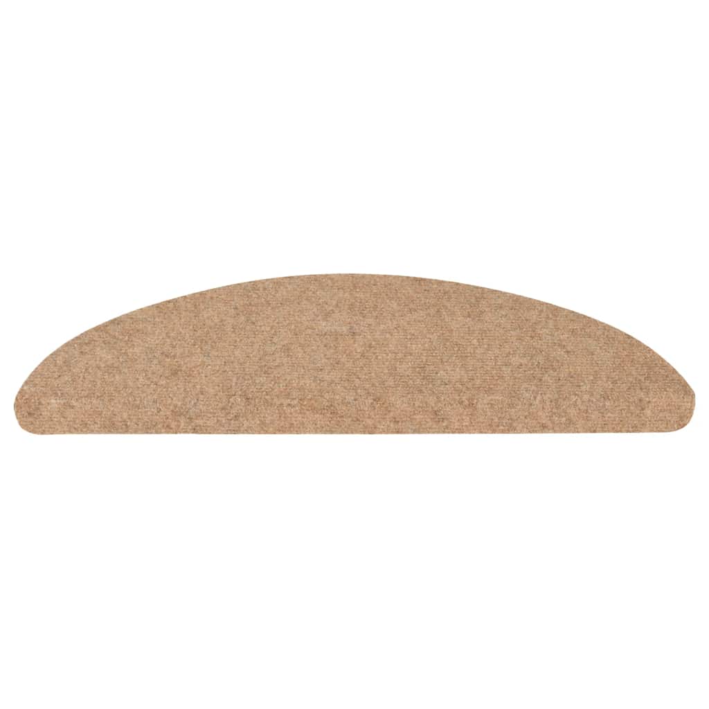 Selvklebende trappematter 15 stk 56x17x3 cm beige