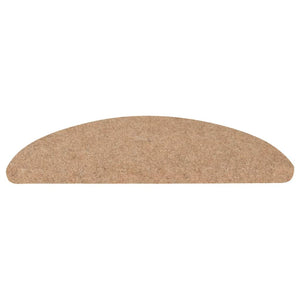 Selvklebende trappematter 15 stk 56x17x3 cm beige