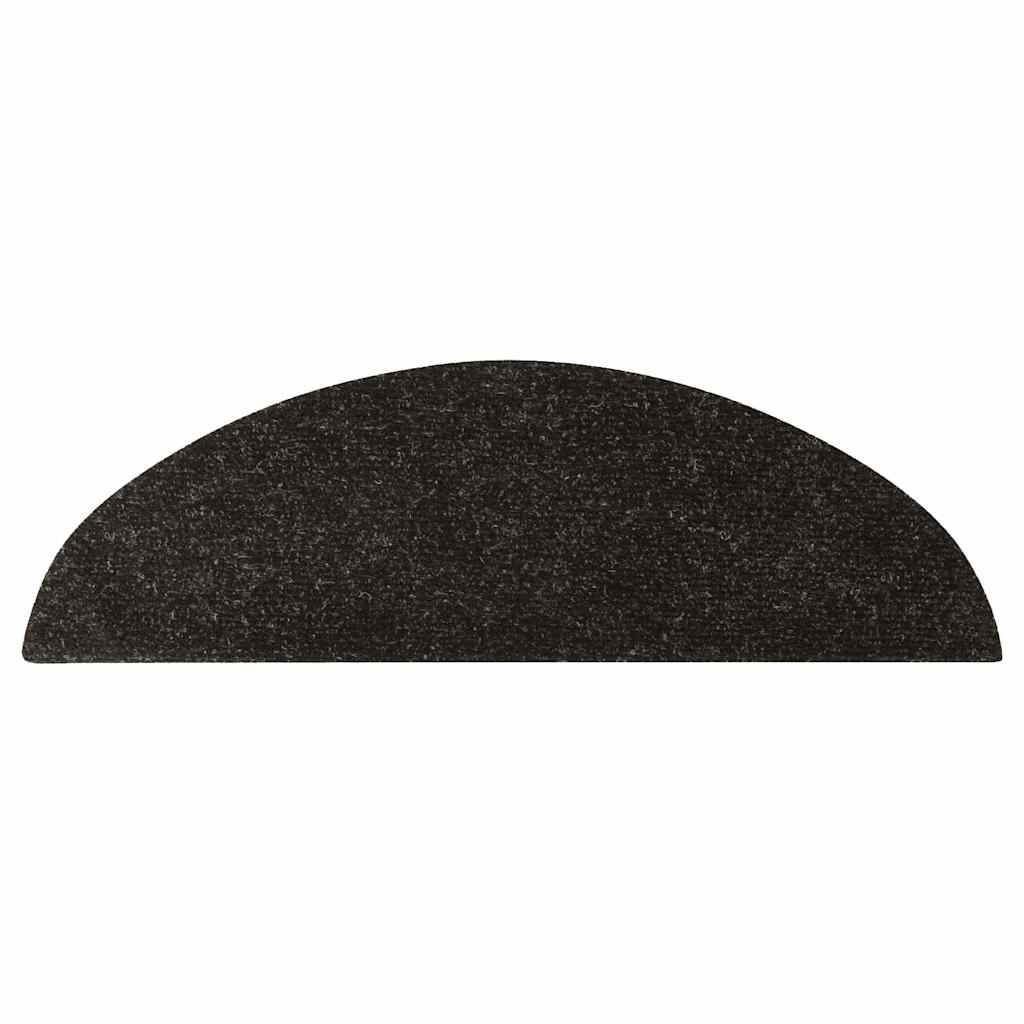 Selvklebende trappematter 15 stk 56x17x3 cm antrasitt