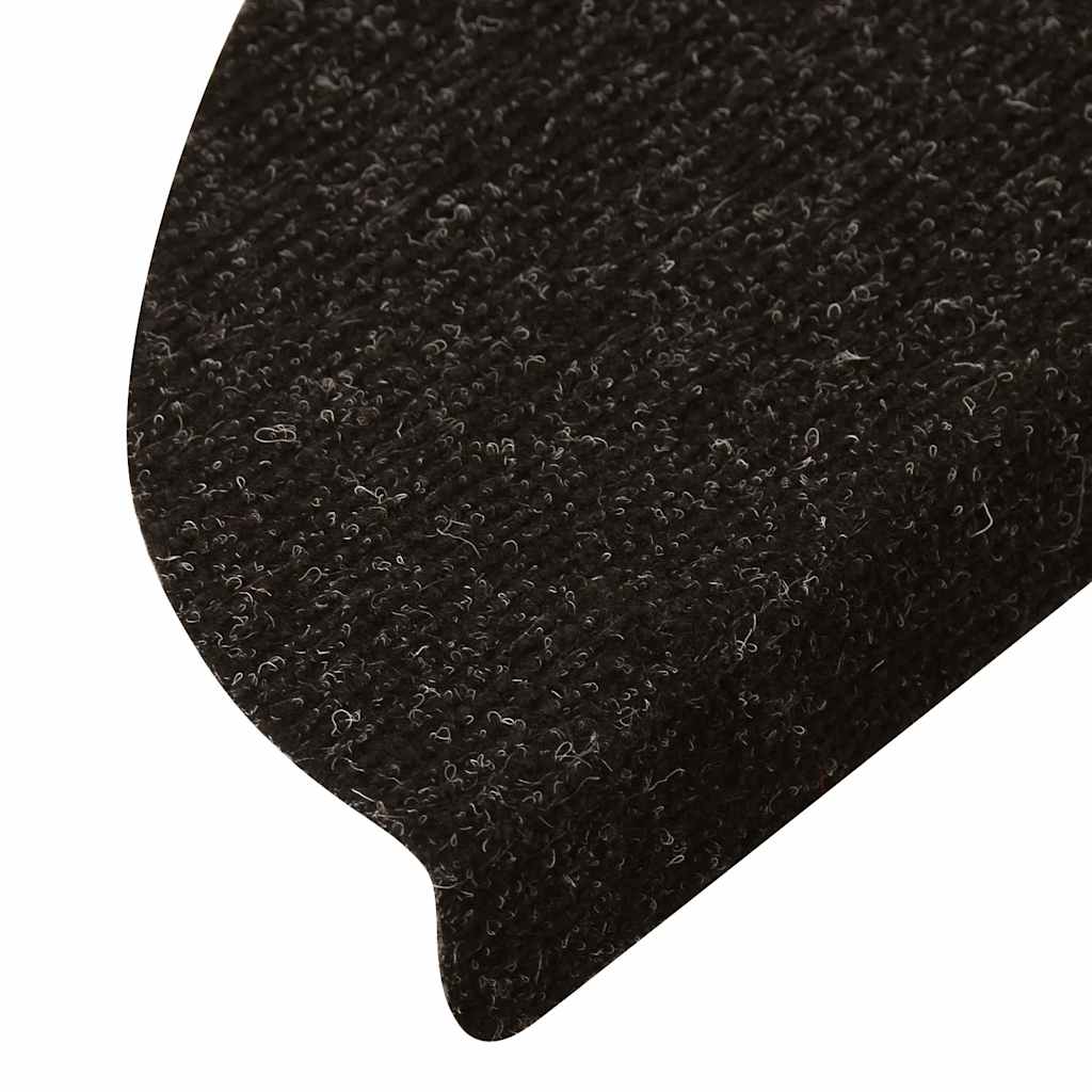 Selvklebende trappematter 15 stk 56x17x3 cm antrasitt