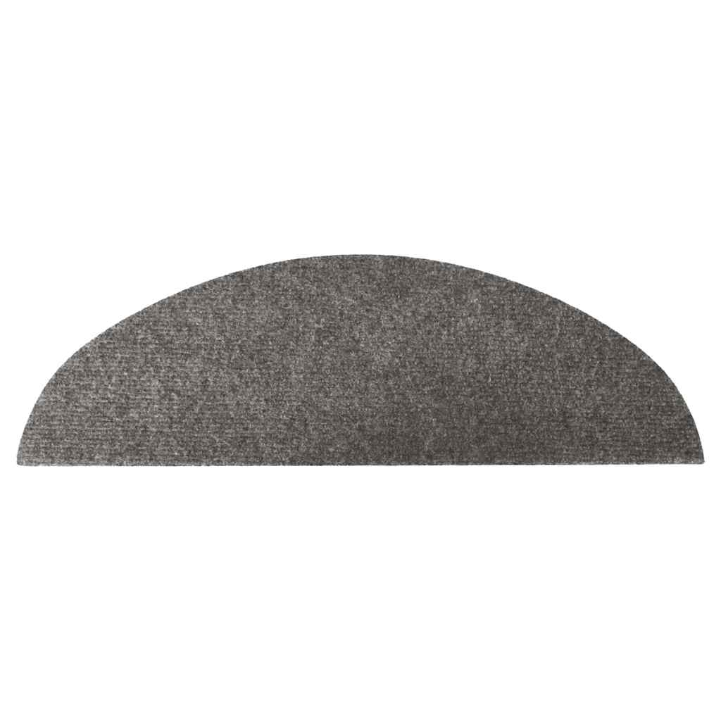 Selvklebende trappematter 15 stk 56x17x3 cm grå