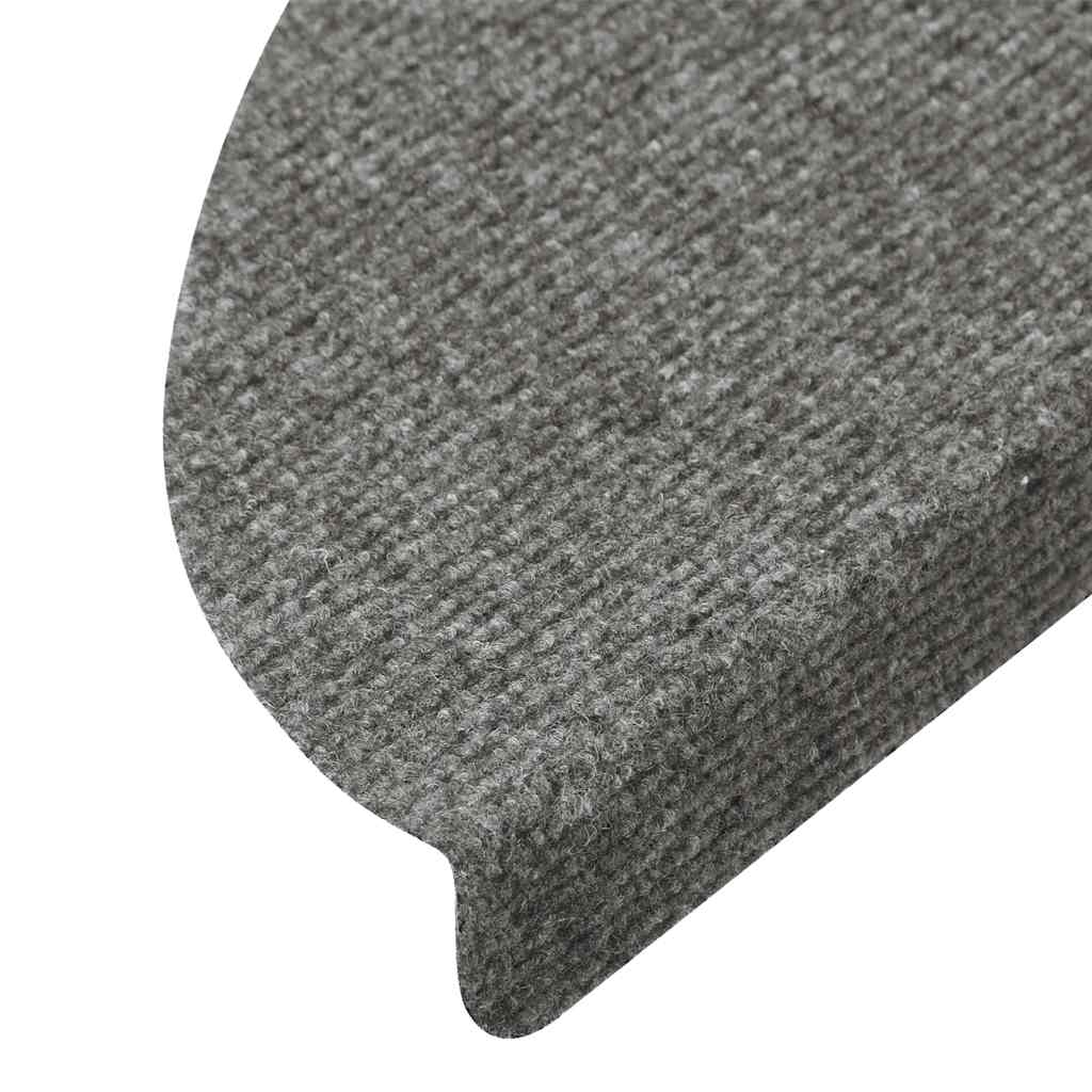 Selvklebende trappematter 15 stk 56x17x3 cm grå