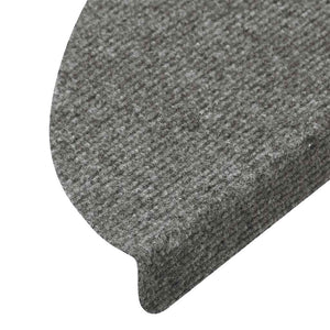 Selvklebende trappematter 15 stk 56x17x3 cm grå