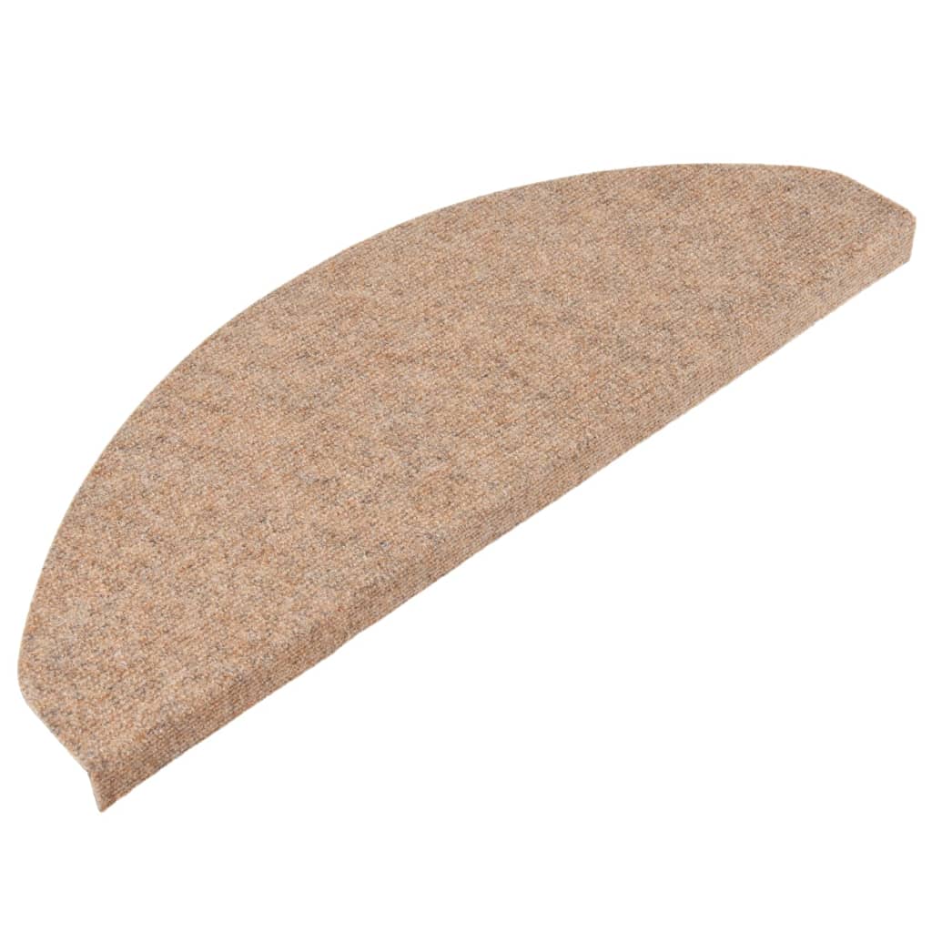 Selvklebende trappematter 15 stk 65x22,5x3,5 cm beige