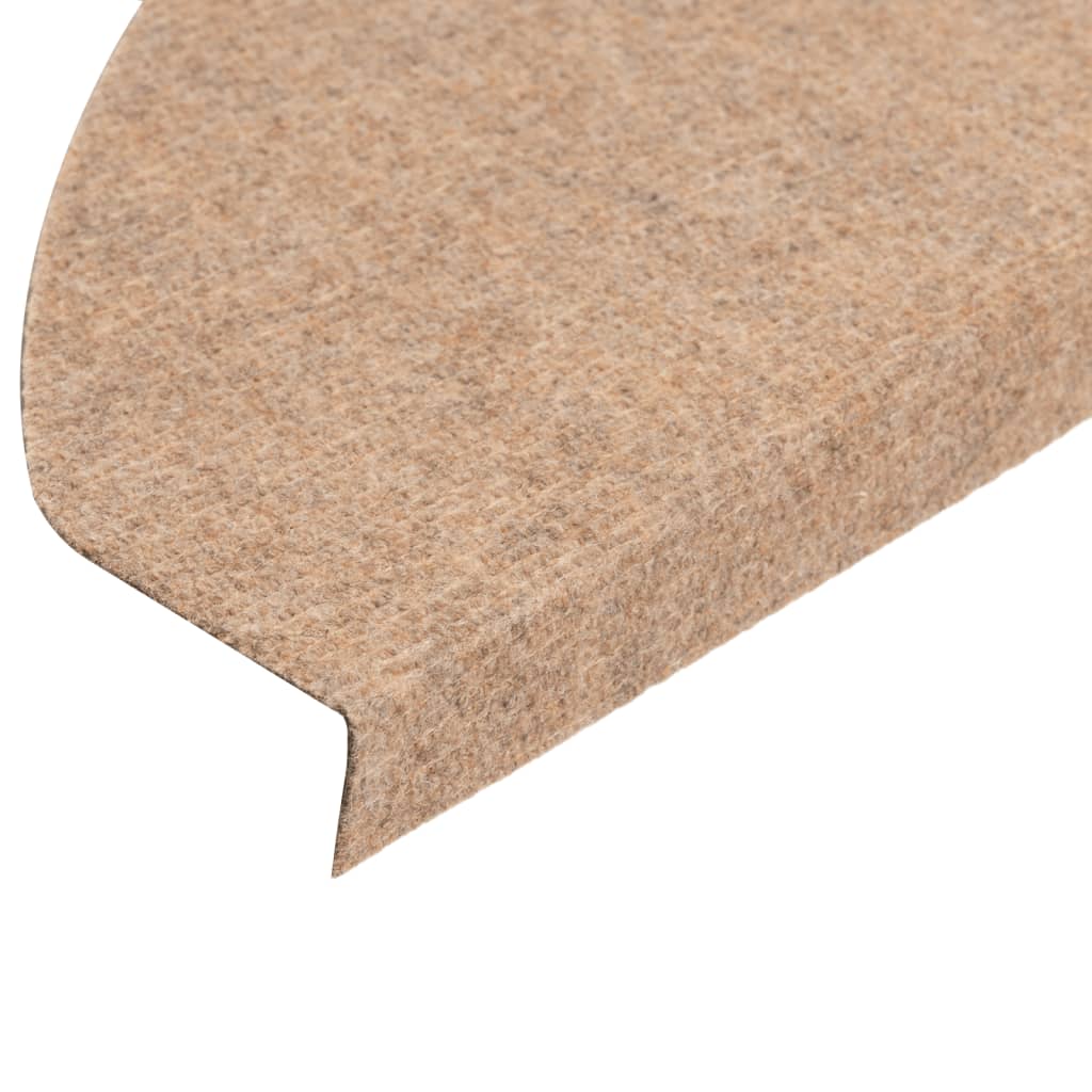 Selvklebende trappematter 15 stk 65x22,5x3,5 cm beige
