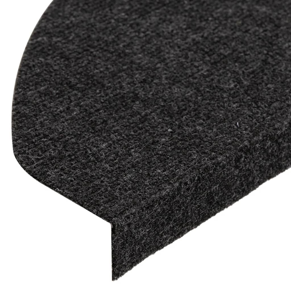 Selvklebende trappematter 15 stk 65x22,5x3,5 cm svart