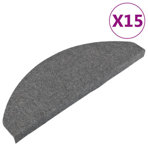 Selvklebende trappematter 15 stk 65x22,5x3,5 cm grå