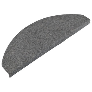 Selvklebende trappematter 15 stk 65x22,5x3,5 cm grå