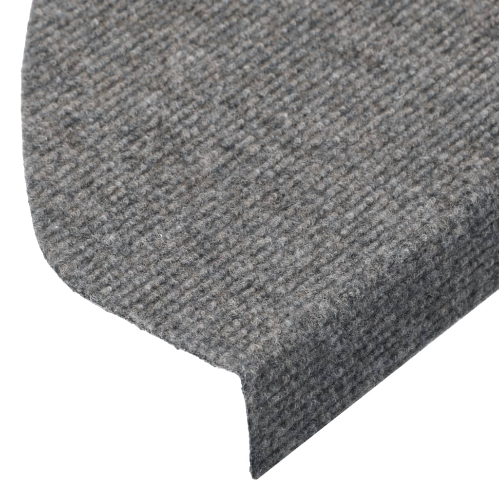 Selvklebende trappematter 15 stk 65x22,5x3,5 cm grå