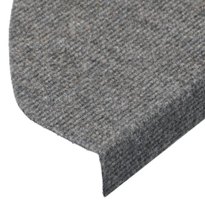 Selvklebende trappematter 15 stk 65x22,5x3,5 cm grå