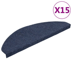 Selvklebende trappematter 15 stk 65x22,5x3,5 cm blå