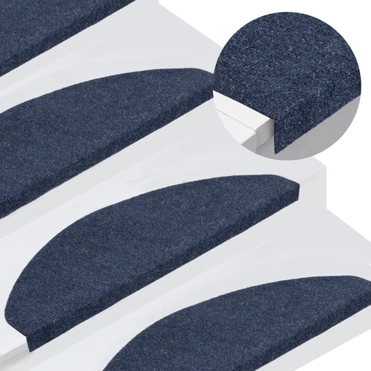 Selvklebende trappematter 15 stk 65x22,5x3,5 cm blå