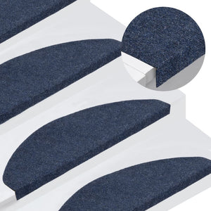Selvklebende trappematter 15 stk 65x22,5x3,5 cm blå