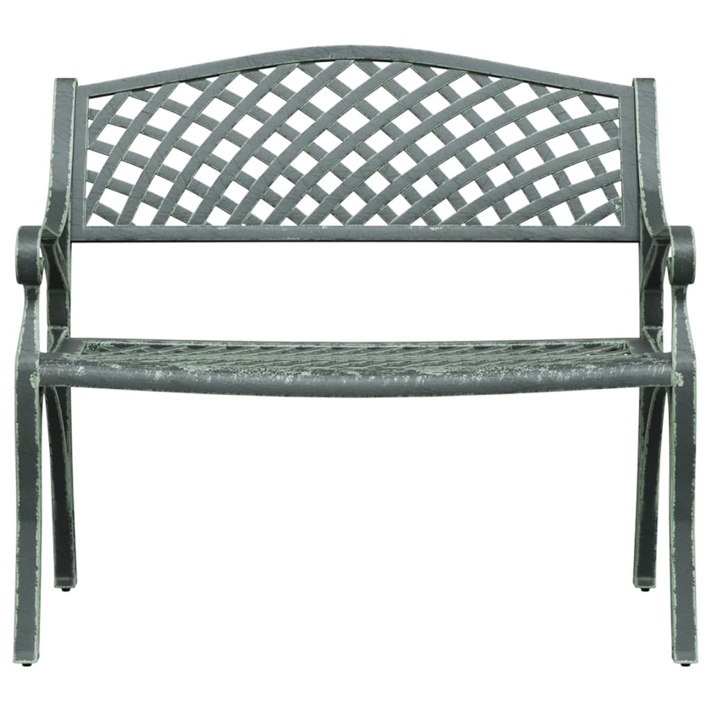 Garden bench 102 cm cast aluminum green
