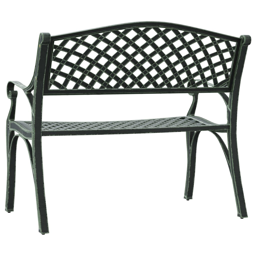 Garden bench 102 cm cast aluminum green