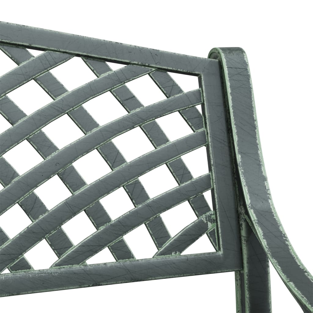 Garden bench 102 cm cast aluminum green