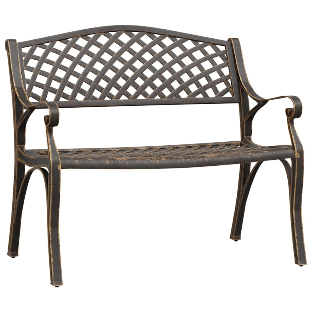 Hagebenk 102 cm støpt aluminium bronse