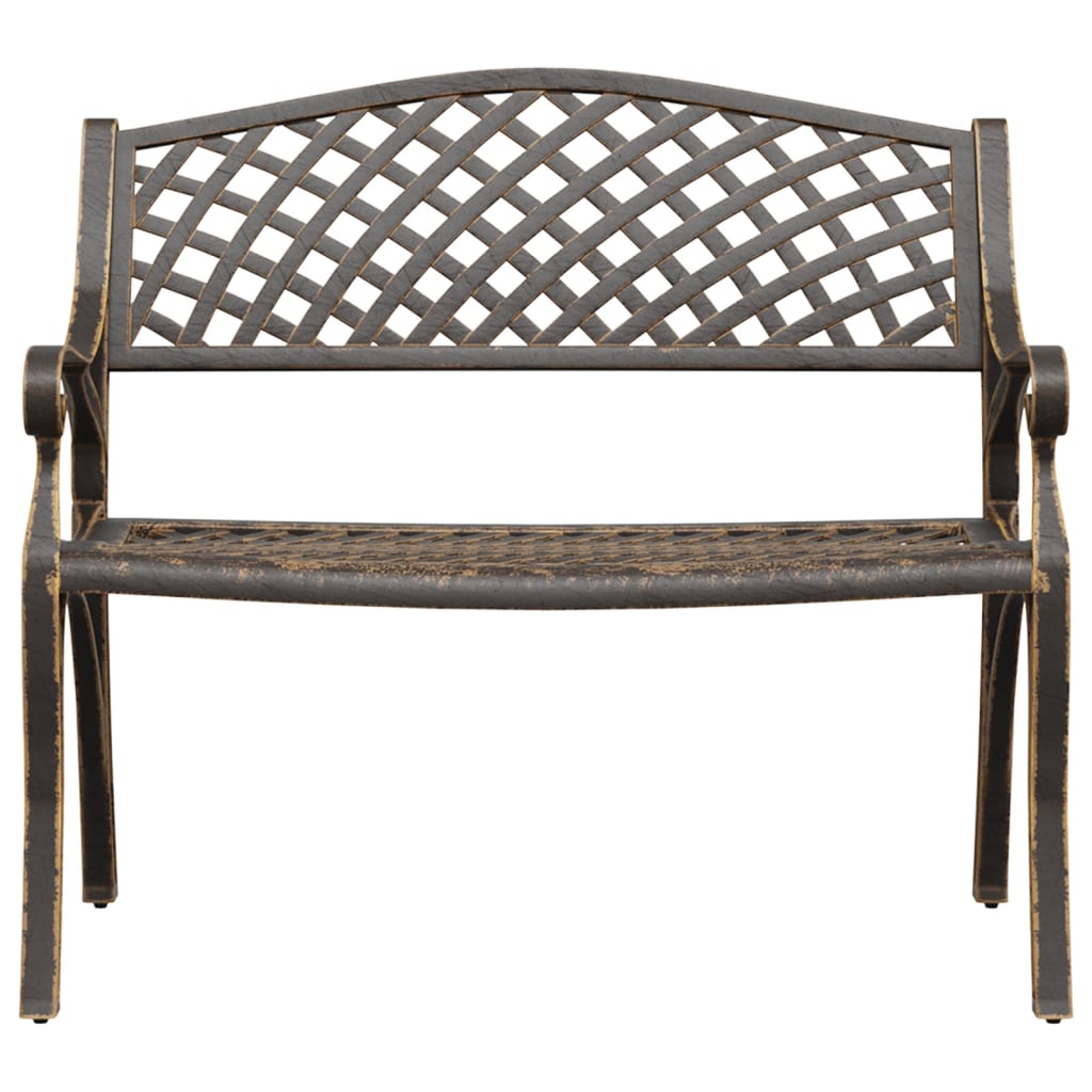 Hagebenk 102 cm støpt aluminium bronse
