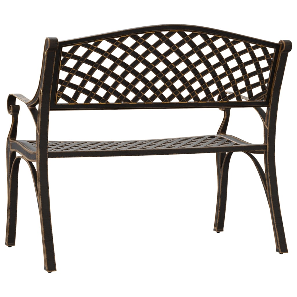 Hagebenk 102 cm støpt aluminium bronse