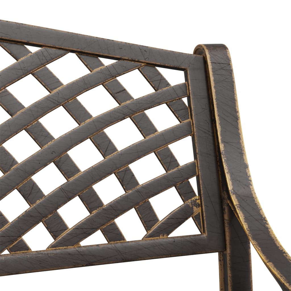 Hagebenk 102 cm støpt aluminium bronse