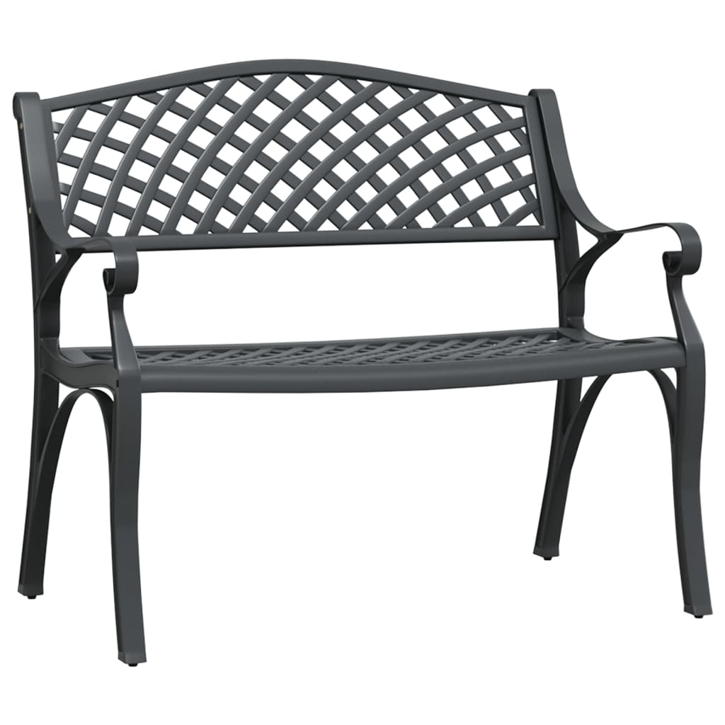Hagebenk 102 cm støpt aluminium svart