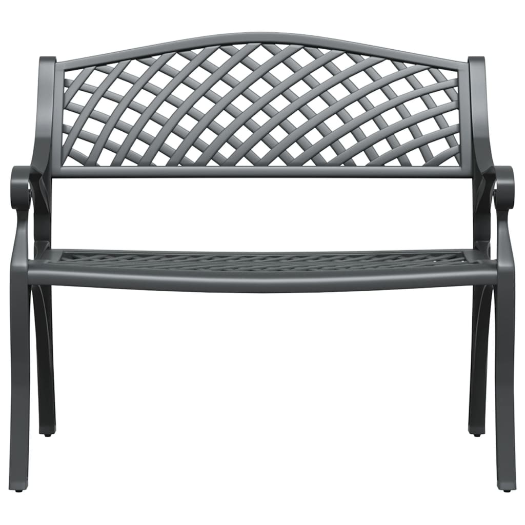 Hagebenk 102 cm støpt aluminium svart