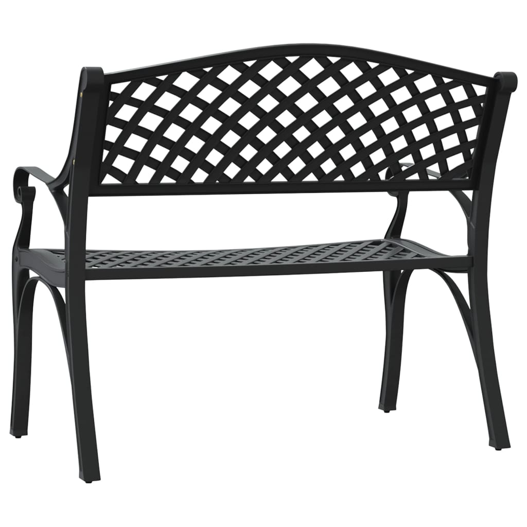 Hagebenk 102 cm støpt aluminium svart