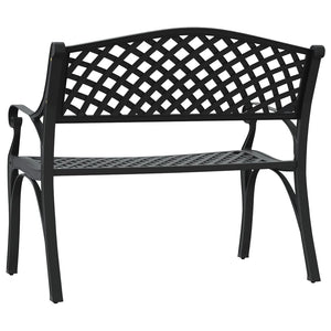 Hagebenk 102 cm støpt aluminium svart