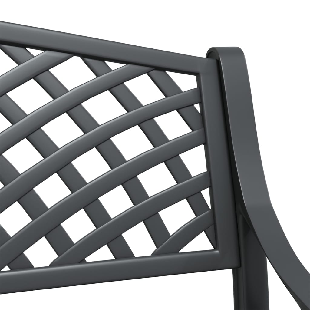 Hagebenk 102 cm støpt aluminium svart