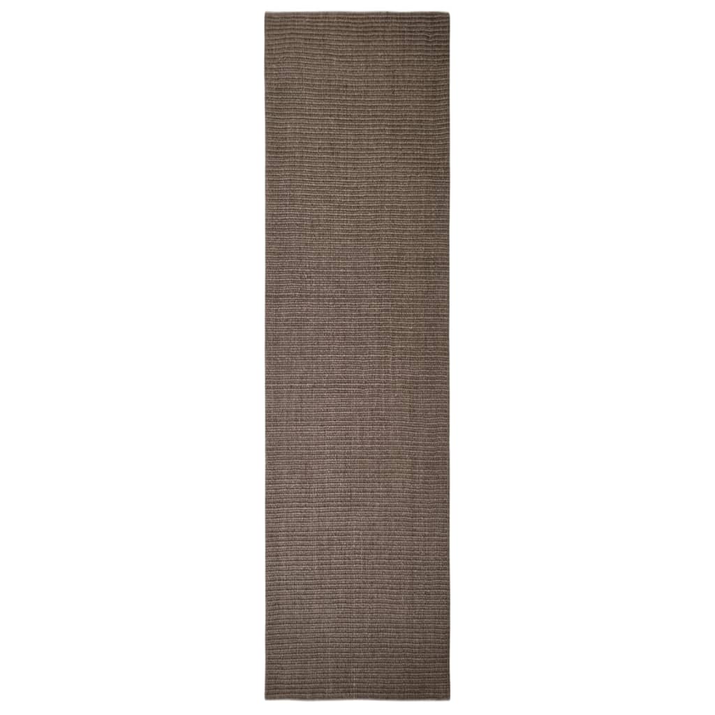 Teppe naturlig sisal 80x300 cm brun