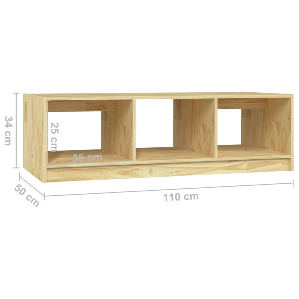 Salongbord 110x50x34 cm heltre furu