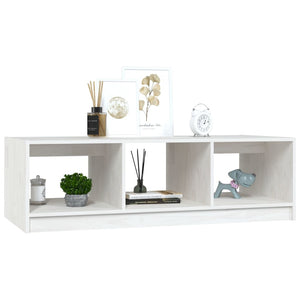 Coffee table 110x50x34 cm solid pine white