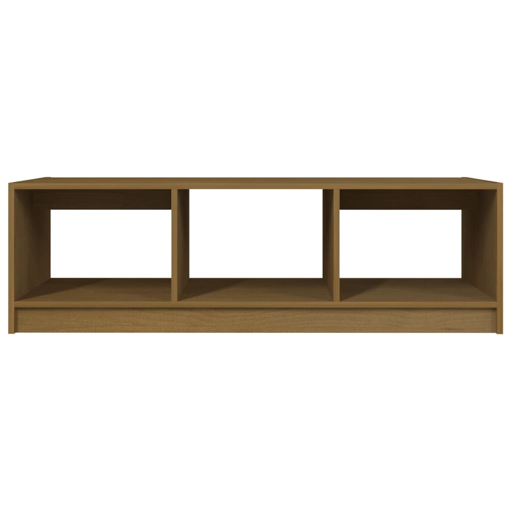Salongbord 110x50x34 cm heltre furu honningbrun