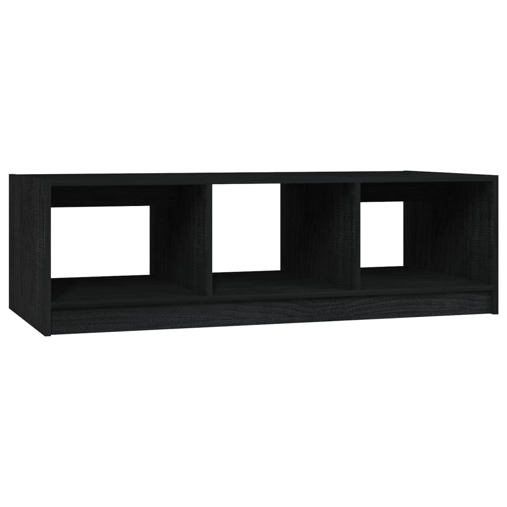 Salongbord 110x50x34 cm heltre furu svart